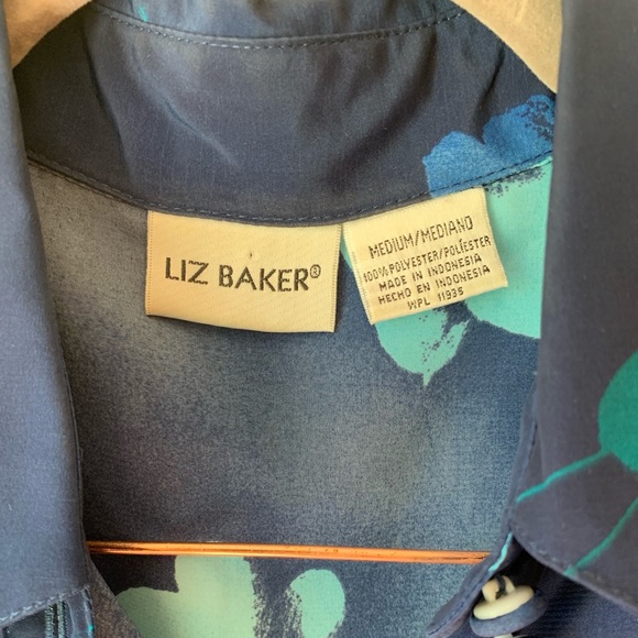 Vintage Liz Baker Long Button Down Blouse - Picture 8 of 8